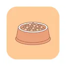 Pet food bowl icon